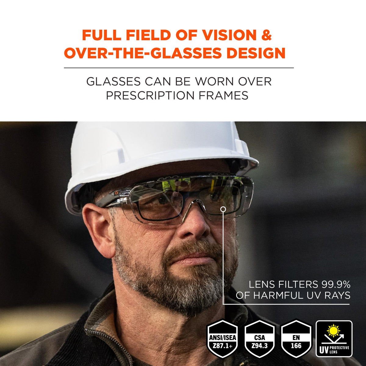 Ergodyne In/Outdoor Lens / One Size / In/Outdoor Lens Matte Black Frame Safety Glasses