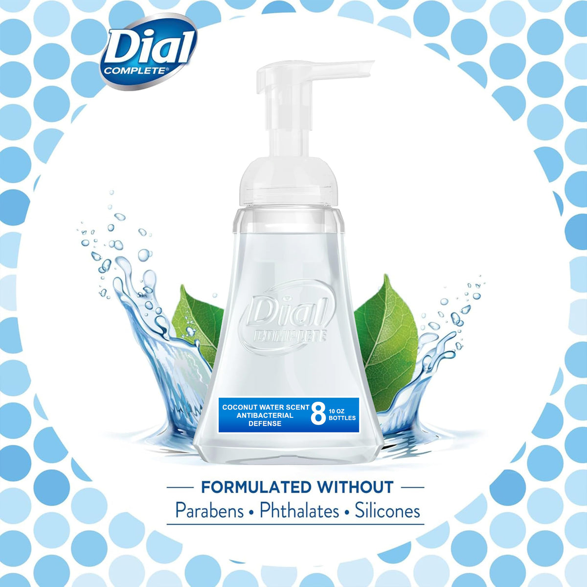 Complete Foaming Hand Wash by Dial – 10 Fl Oz (Pack of 8), Pack of 8