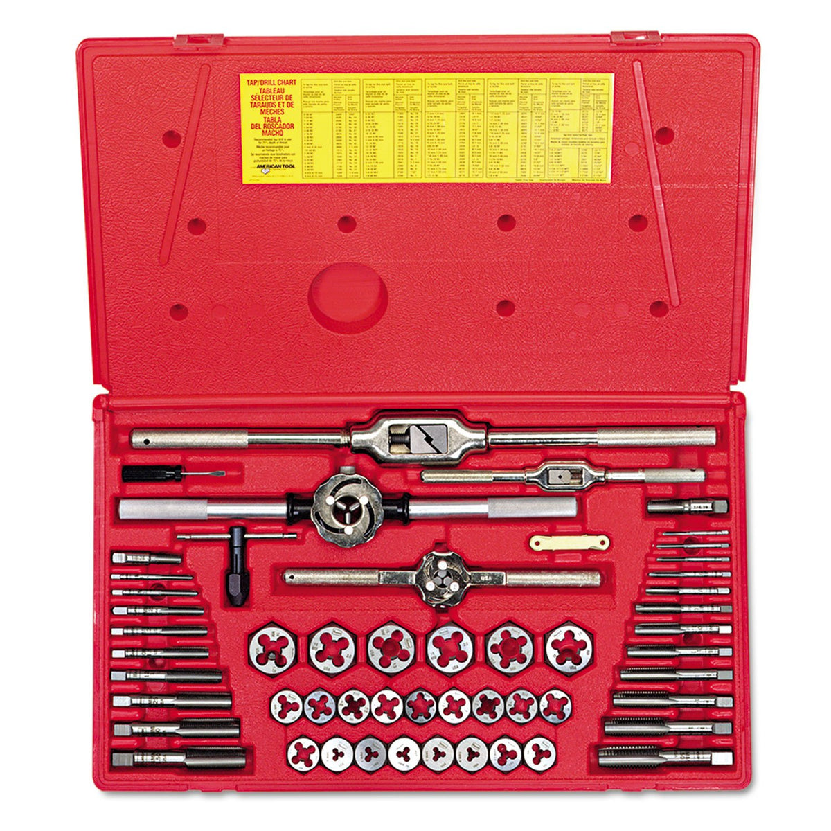 53 Pc. Metric Tap & Hex Die Set by IRWIN – Silver, Model T26394