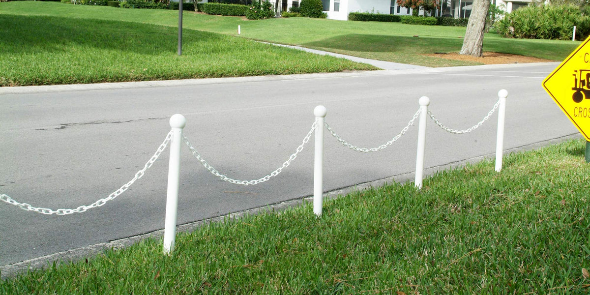 Mr. Chain 100 Feet / White / Industrial Chain Barriers