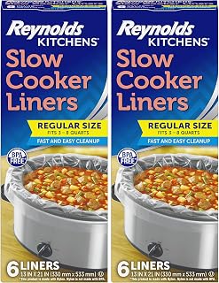 Reynolds Kitchens Slow Cooker Liners, Regular (Fits 3-8 Quarts), 6 Count (Pack of 2)