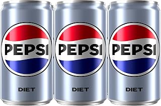 Diet Pepsi Cola Soda Pop, Zero Sugar, 7.5oz mini Cans, 6 pack