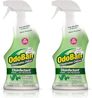 OdoBan Ready-to-Use Disinfectant and Odor Eliminator, Set of 2 Spray Bottles, 32 Ounces Each, Original Eucalyptus Scent