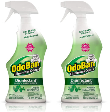 Ready-to-Use Disinfectant and Odor Eliminator by OdoBan – 32 Fl Oz (Pack of 2), Clear, Pack of 2, Model DM01047