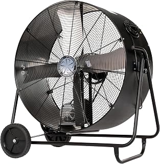 TPI Swivel Mount Drum Fan - 36in. Diameter, 14,500 CFM, 120 Volts, Model# PBS 36-B