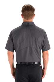 Men's Short Sleeve Work Shirt with Mimix by Red Kap – Large, Polycotton, Charcoal, Model SX20-CH-L