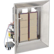 SunStar Natural Gas Heater Infrared Ceramic by GUM – 23.63"L x 26.5"W x 7.75"H, Aluminized Steel / Aluminum Reflectors, Silver, Model SG8-N