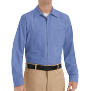 Long Sleeve Industrial Solid Work Shirt Petrol Blue Small - 5 Pack by Red Kap – Cotton, Blue, Pack of 5, Model SP14