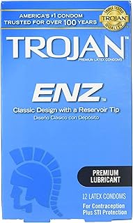 TROJAN ENZ Premium Lubricant Latex Condoms - 12 ct, Pack of 3