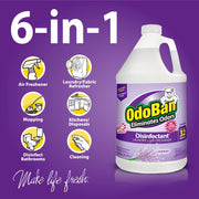 Disinfectant Concentrate and Odor Eliminator by OdoBan – 128 Fl Oz (Pack of 1), plastic, Clear, Model 911162-G4 /DM