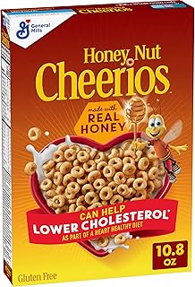 Cheerios Honey Nut Breakfast Cereal, Heart Healthy, Gluten Free, 10.8 oz