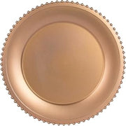 10 Strawberry Street Matte Rose Gold Belmont 13" Lacquer Charger, Set of 12