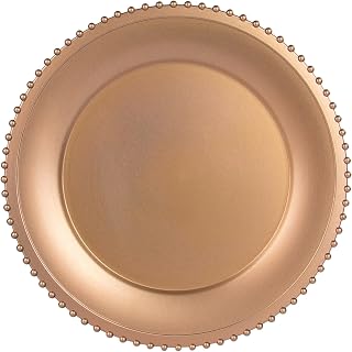 10 Strawberry Street Matte Rose Gold Belmont 13" Lacquer Charger, Set of 12