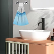 Crystal Clear Water Splash for Hanging Kitchen Towels | Kitchen Tie Towel, 1 Pc Hand Tie Towels, Hand Dish Cloth, Hang Towel With Loop, Absorbent Towel, Fast Drying Hang Towel