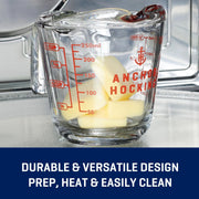 16 Oz Measuring Cup by Anchor Hocking – 16 ounces, Glass, Clear, Model 55177OL13
