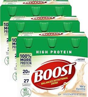 BOOST High Protein Nutritional Drink (Vanilla, 6 count (Pack of 3))