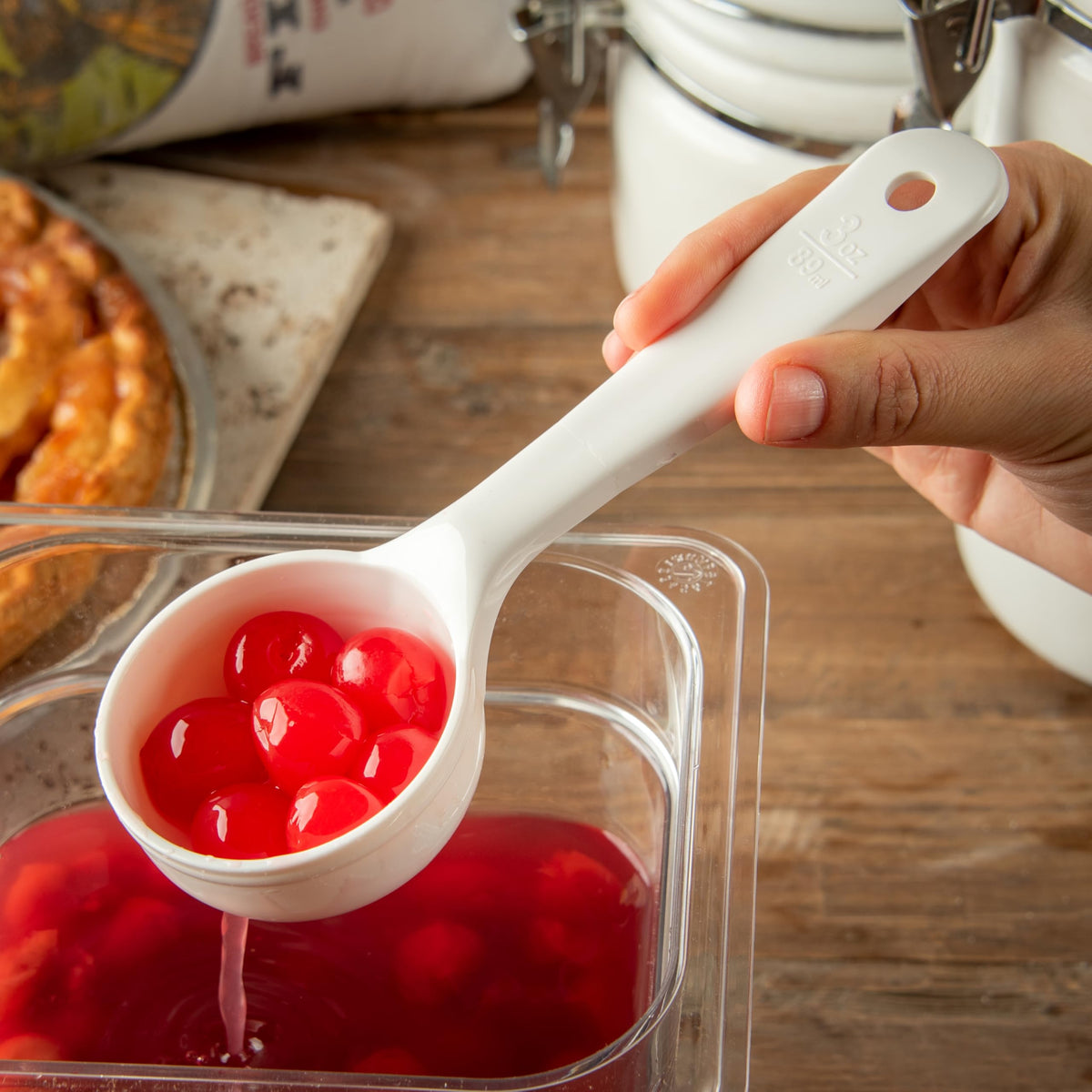 Carlisle FoodService Products 3 Ounces / White / Pack of 1 Cooking Spoons
