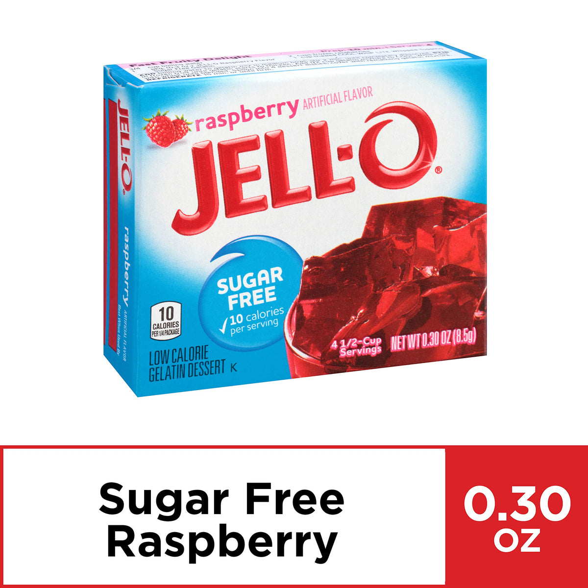 Jell-O Raspberry / 0.3 Ounce (Pack of 24) / 24 Gelatin