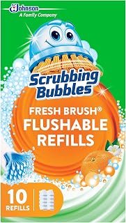 Scrubbing Bubbles Fresh Brush Flushable Cleaner Refills, 10 Count (Pack of 6)
