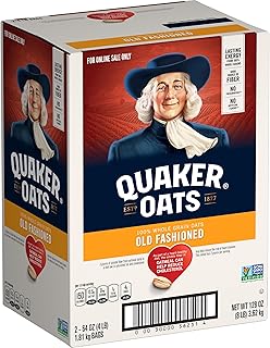 Quaker Old Fashioned Rolled Oats, Non GMO Project Verified, Two 64oz Bags in Box, 90 Servings, 4 Pound (Pack of 2)