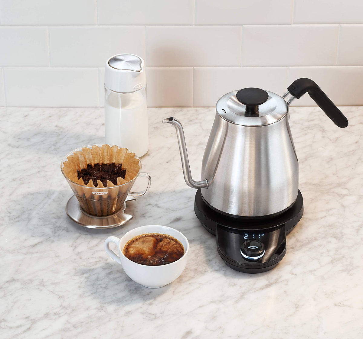 OXO 1.1 Quarts / Adjustable Temperature Kettle / STAINLESS STEEL Electric Kettles