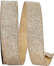 Reliant Ribbon Ribbon - Glitter Metallic Display Value Wired Edge, Gold/Silver, 1-1/2 Inch, 25 Yards