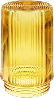 RAB Lighting GL100PGA 100 Series Vaporproof Flat Bottom Threaded Prismatic Glass Permaglobe, 75W Power, Amber