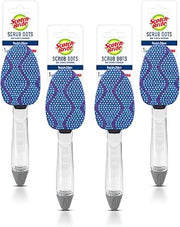 Scotch-Brite Scrub Dots Non-Scratch Dishwand, 4-Pack (4 Dishwands), Soap-Dispensing Kitchen Scrubbers, Fits All Refills