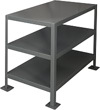 Durham Steel Medium Duty Machine Table, MT243630-2K395, 3 Shelves, 2000 lbs Capacity, 36" Length x 24" Width x 30" Height
