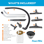 Powr-Flite Comfort Pro / 26.5" H x 10" W x 12.5" L / Black Canister Vacuums