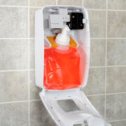Hand Soap Starter Kit with Automatic Dispenser by Global Industrial – 12"L x 10"W x 8"H, Plastic, White/Gray, Model 640812