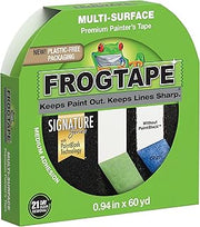 FrogTape Multi-Surface Painter's Tape with PAINTBLOCK, 1 in Wide (0.94 in x 60 yd), Quick Stick Medium Adhesion, Premium Green Painters Tape Removes Clean, 1 Roll