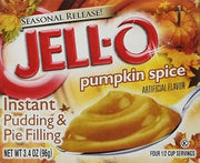 Kraft Jell-O Instant Pudding & Pie Filling, Pumpkin, 3.4-Ounce Boxes (Pack of 3)