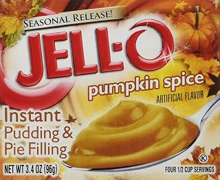 Kraft Jell-O Instant Pudding & Pie Filling, Pumpkin, 3.4-Ounce Boxes (Pack of 3)