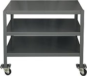 Durham Steel Mobile Medium Duty Machine Table, MTM243630-2K395, 3 Shelves, 2000 lbs Capacity, 36" Length x 24" Width x 30" Height
