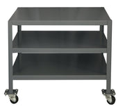 Steel Mobile Medium Duty Machine Table by Durham – Steel, Gray, Model MTM243630-2K395