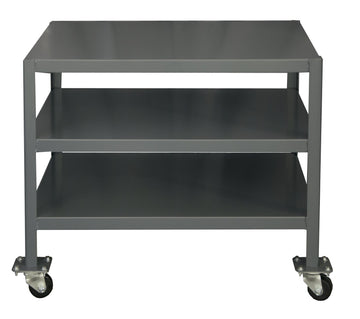 Steel Mobile Medium Duty Machine Table by Durham – Steel, Gray, Model MTM243630-2K395