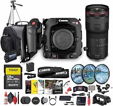Canon EOS C400 6K Full-Frame Professional with 24-105mm Lens Bundle | For Filmmaking & Video Production | Full-Frame Cinema Camera | Dual Pixel CMOS AF | Triple Base ISO + 128GB Memory Card