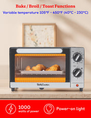Betty Crocker Black/Silver / 2-Slice / 0.3 cubic_feet Toaster Ovens