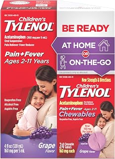 Children's Tylenol Liquid & Chewables, Acetaminophen, 2 Piece Bundle