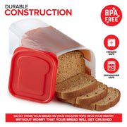 Stock Your Home Red / 13.5 x 5.2 x 5.2 inches / 369.0 cubic_inches Bread Boxes