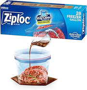 Ziploc Gallon Food Storage Freezer Bags, Grip 'n Seal Technology for Easier Grip, Open, and Close, 28 Count