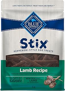 Blue Buffalo Stix Lamb Pepperoni-Style Dog Treats, 5 oz, 6 ct