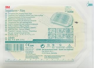 Rescue Essentials - 3M Tegaderm Transparent Film Dressing - 4" x 4 3/4" - 10 Count (Pack of 1), White, Green