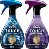 Febreze Touch Fabric Spray, Air Freshener, Odor-Fighting Fabric Refresher, Couch and Linen Spray, Sneaker Balls Alternative, Ocean and Mountain Scent, Multicolor, 16.9oz, 2ct