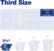 Carlisle FoodService Products 1/3 size / Amber / 2.5" Deep Storage & Transport