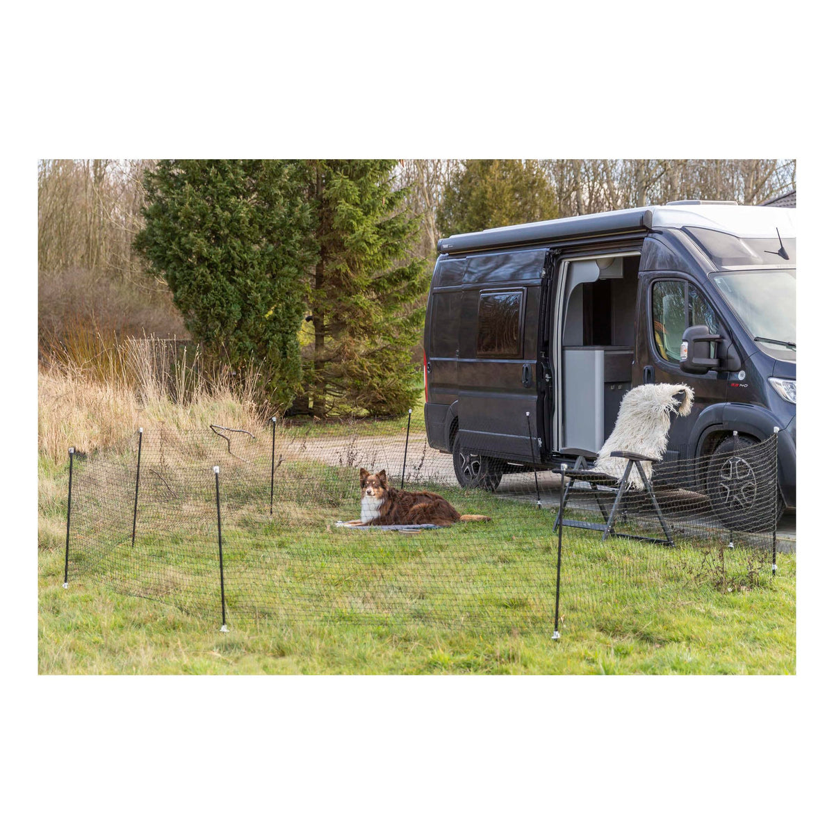 Portable Pet Fence by Trixie – Plastic, Black, Model 39539