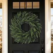 UAPINO Cedar Wreath, 26 Inch Diameter, Green