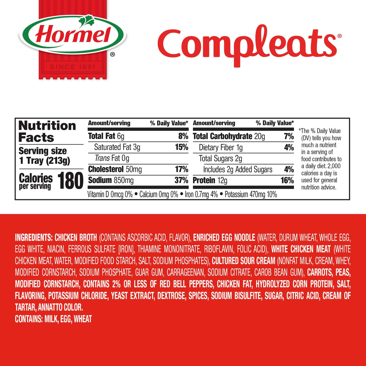 HORMEL COMPLEATS Chicken & Noodles / 7.5 Ounce (Pack of 7) / 1 Noodle