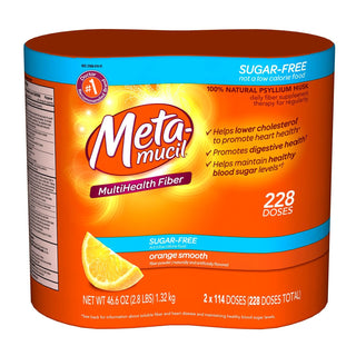 Sugar Free Value Pack - 228 Doses by Metamucil – 2.8 Pound (Pack of 1), Orange, Model 037000161578